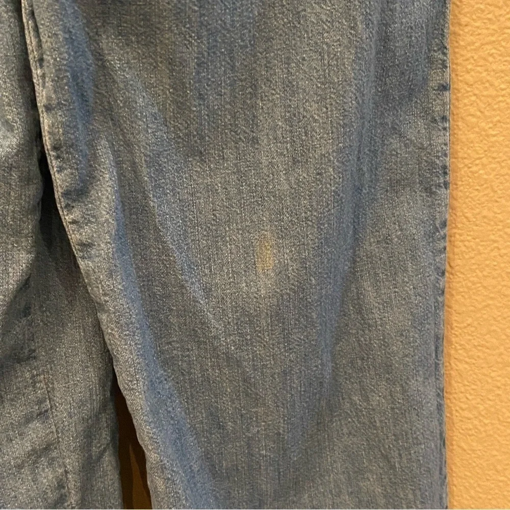 TOPSHOP Women Blue Tie Front Keyhole Denim Cropped Jumpsuit Size 2 - Picture 7 of 8